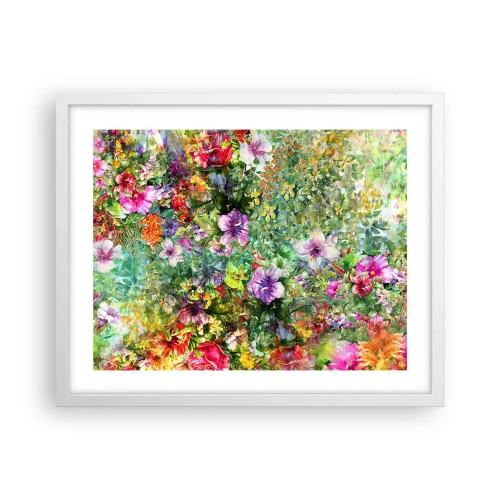 Poster in einem weißen Rahmen - In Blumen für das Verderben - 50x40 cm