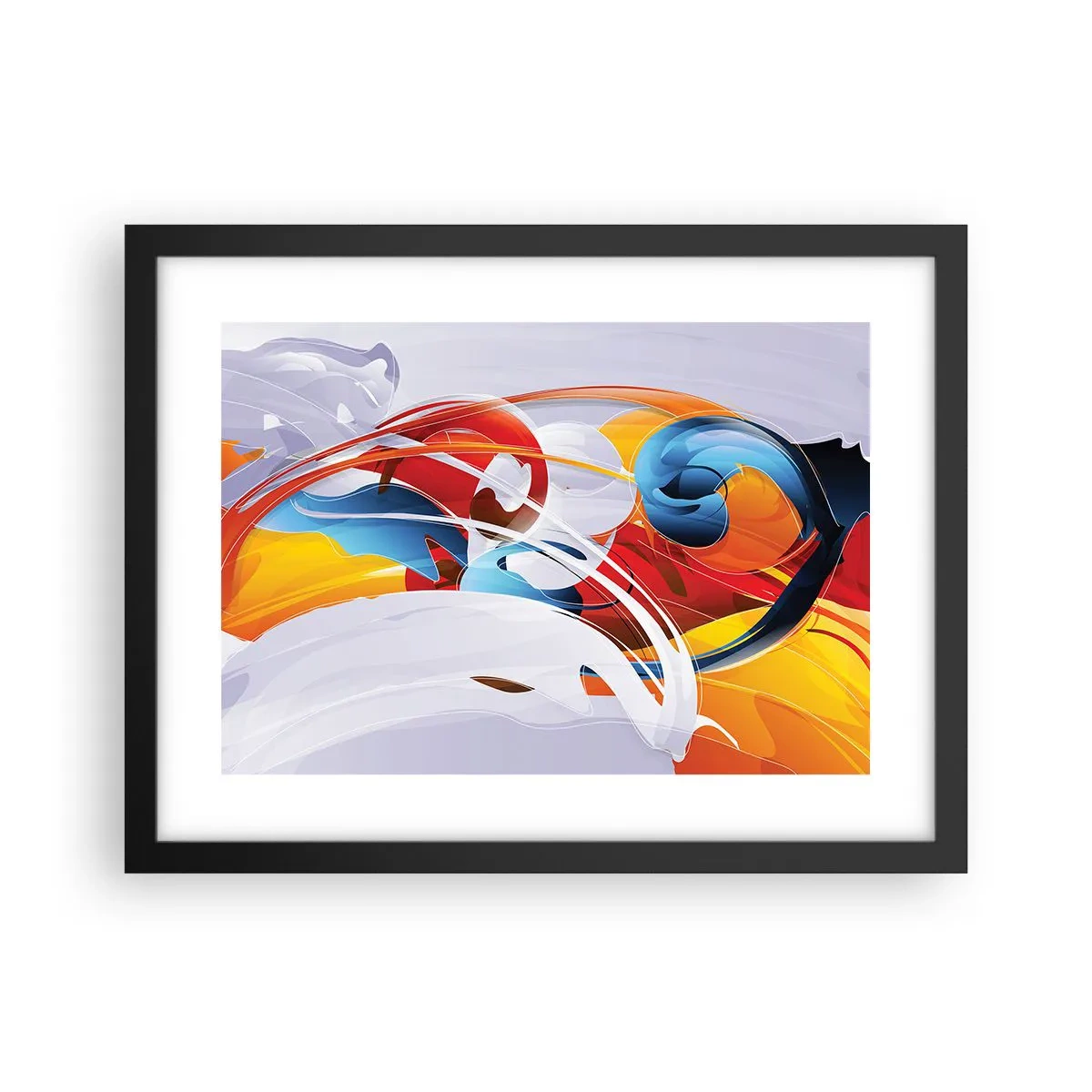 Poster in einem schwarzem Rahmen - Der Tanz der Elemente - 40x30 cm