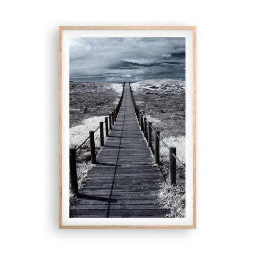 Poster in einem Rahmen aus heller Eiche - Direkt ans Ufer - 61x91 cm