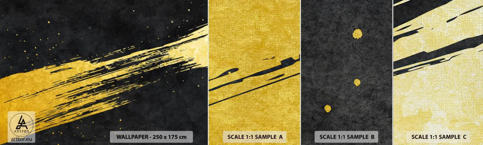 Fototapeten Muster Premium Canvas - Sprung in den Hyperraum - Art Deco, Elegant, Dunkel - 100x30 cm