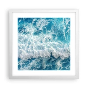 Poster in einem weißen Rahmen - Freudig und springend - 40x40 cm