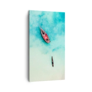 Bild auf Leinwand - Leinwandbild - Denn an den Stränden von Sansibar, wenn der Wasserüberschuss ... - 45x80 cm