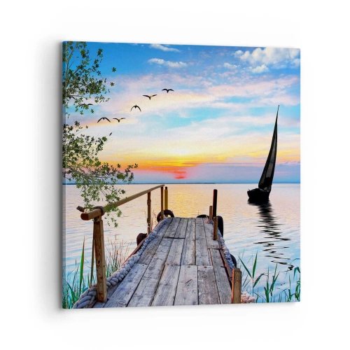 Bild auf Leinwand - Leinwandbild - Guten Abend - 70x70 cm