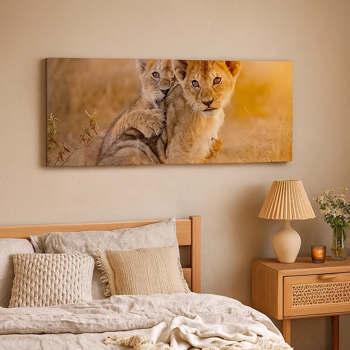 Bild auf Leinwand - Leinwandbild - Bitte nicht stören! Wir haben Spaß - 30x30 cm