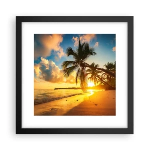 Poster in einem schwarzem Rahmen - Karibischer Traum - 30x30 cm