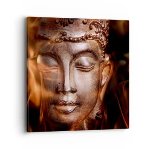 Bild auf Leinwand - Leinwandbild - Es existiert nur hier und jetzt - 40x40 cm