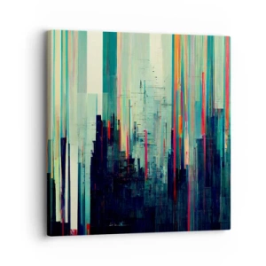 Bild auf Leinwand - Leinwandbild - Futuristische Stadt - 30x30 cm