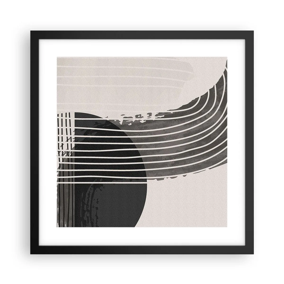 Poster in einem schwarzem Rahmen - Hin und zurück - 40x40 cm