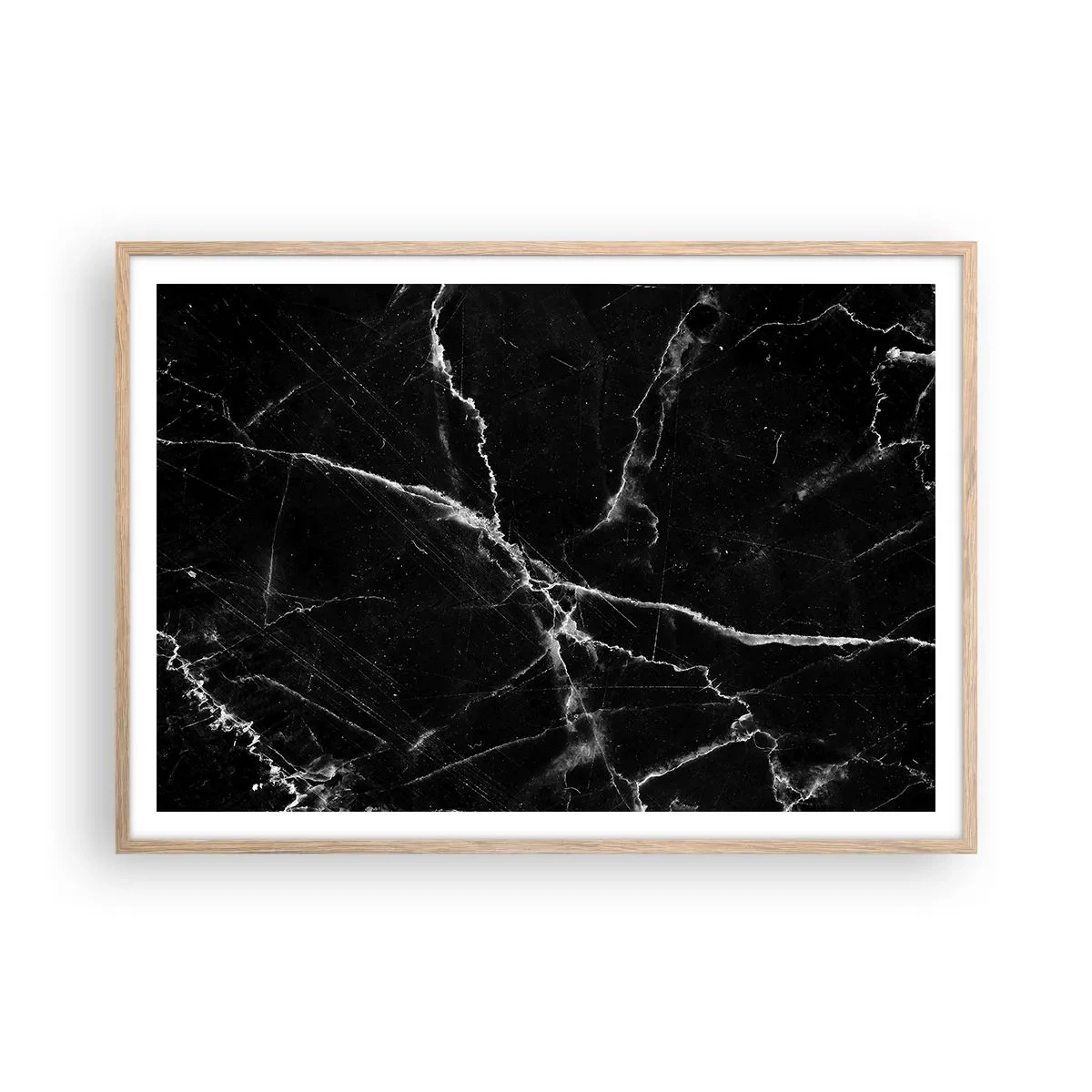 Poster in einem Rahmen aus heller Eiche - Geheimleben des Steins - 100x70 cm