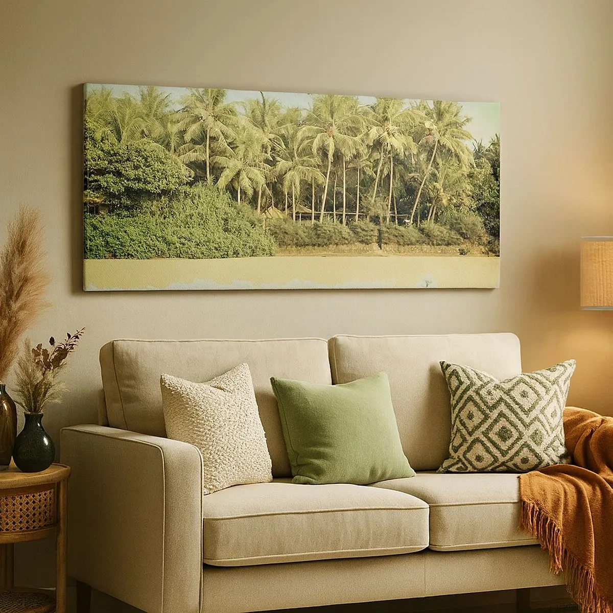 Bild auf Leinwand - Leinwandbild - Wie wäre es hier? - 100x40 cm