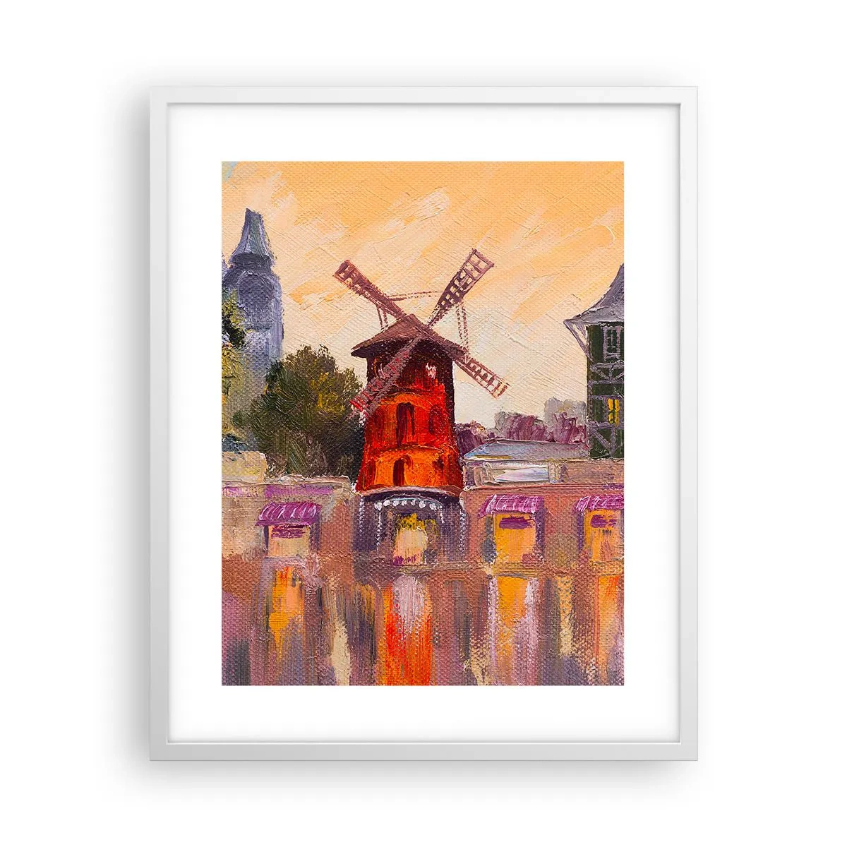 Poster in einem weißen Rahmen - Pariser Ikonen – Moulin Rouge - 40x50 cm