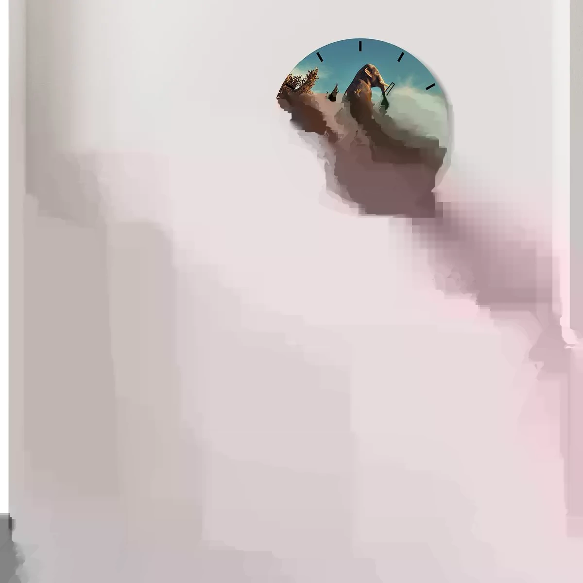 Wanduhr - Glasuhr - Ein neuer Standpunkt - 40x40 cm