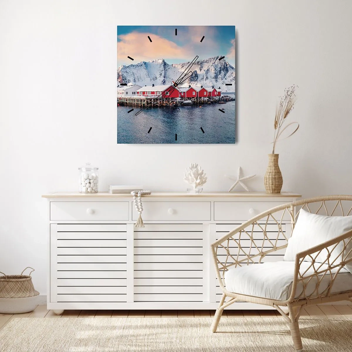 Wanduhr - Glasuhr - Nördlicher Rückzug - 30x30 cm