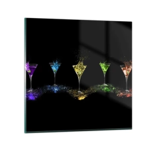Glasbild - Bild auf glas - Farben der Freude in Kristallglas - 30x30 cm