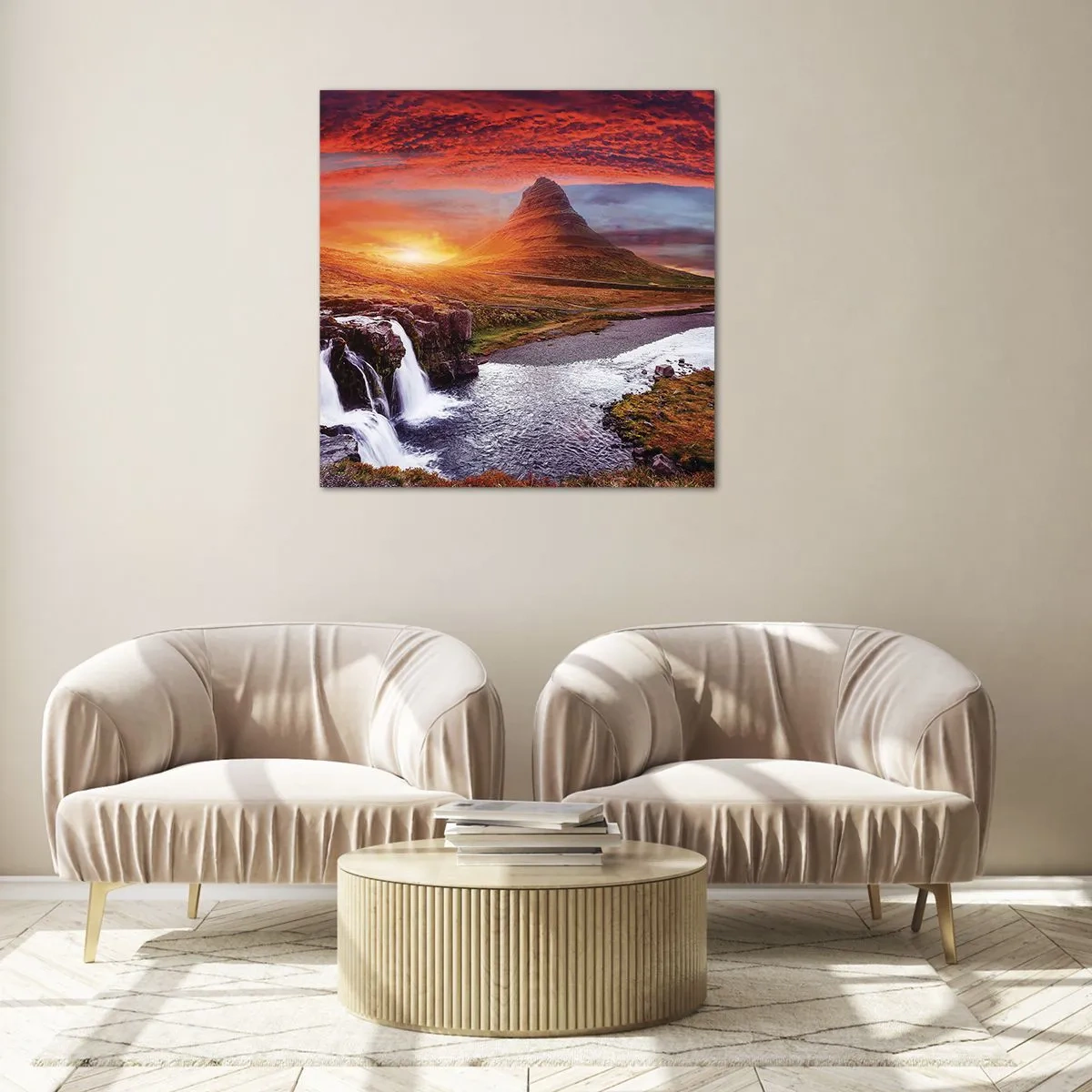 Glasbild - Bild auf glas - Ein Blick auf Mittelerde - 70x70 cm