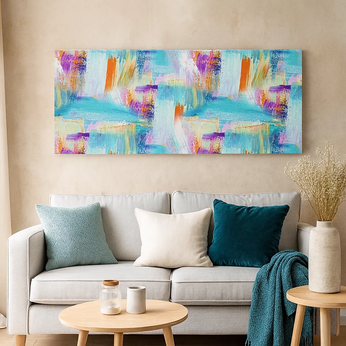 Bild auf Leinwand - Leinwandbild - Fröhlicher Labyrinth-Liner - 30x30 cm