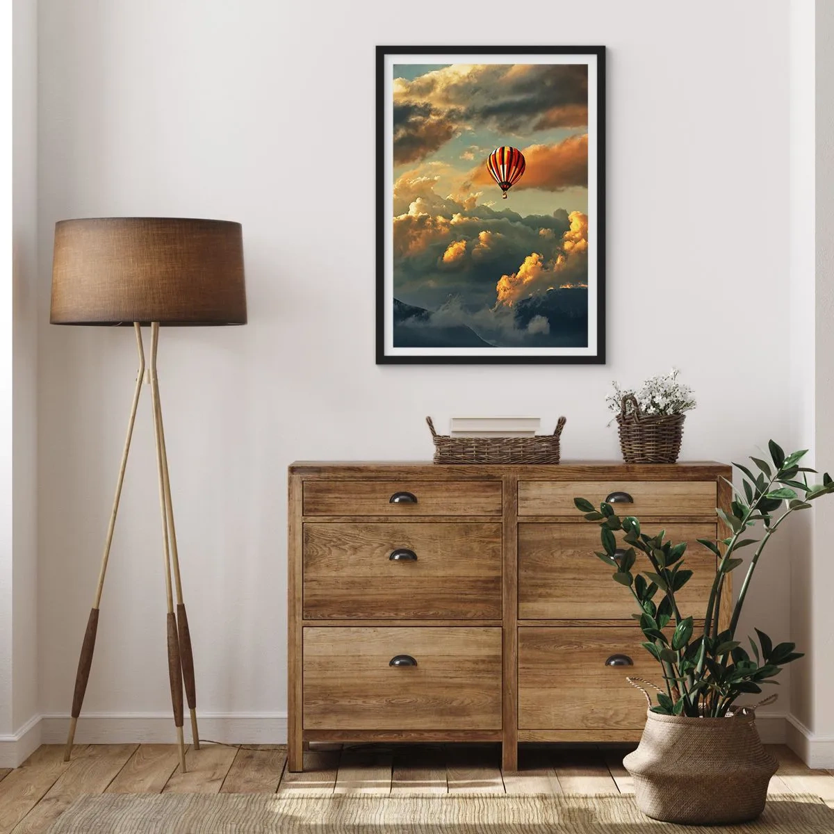 Poster in einem schwarzem Rahmen - Ich fliege, weil ich es will - 40x50 cm