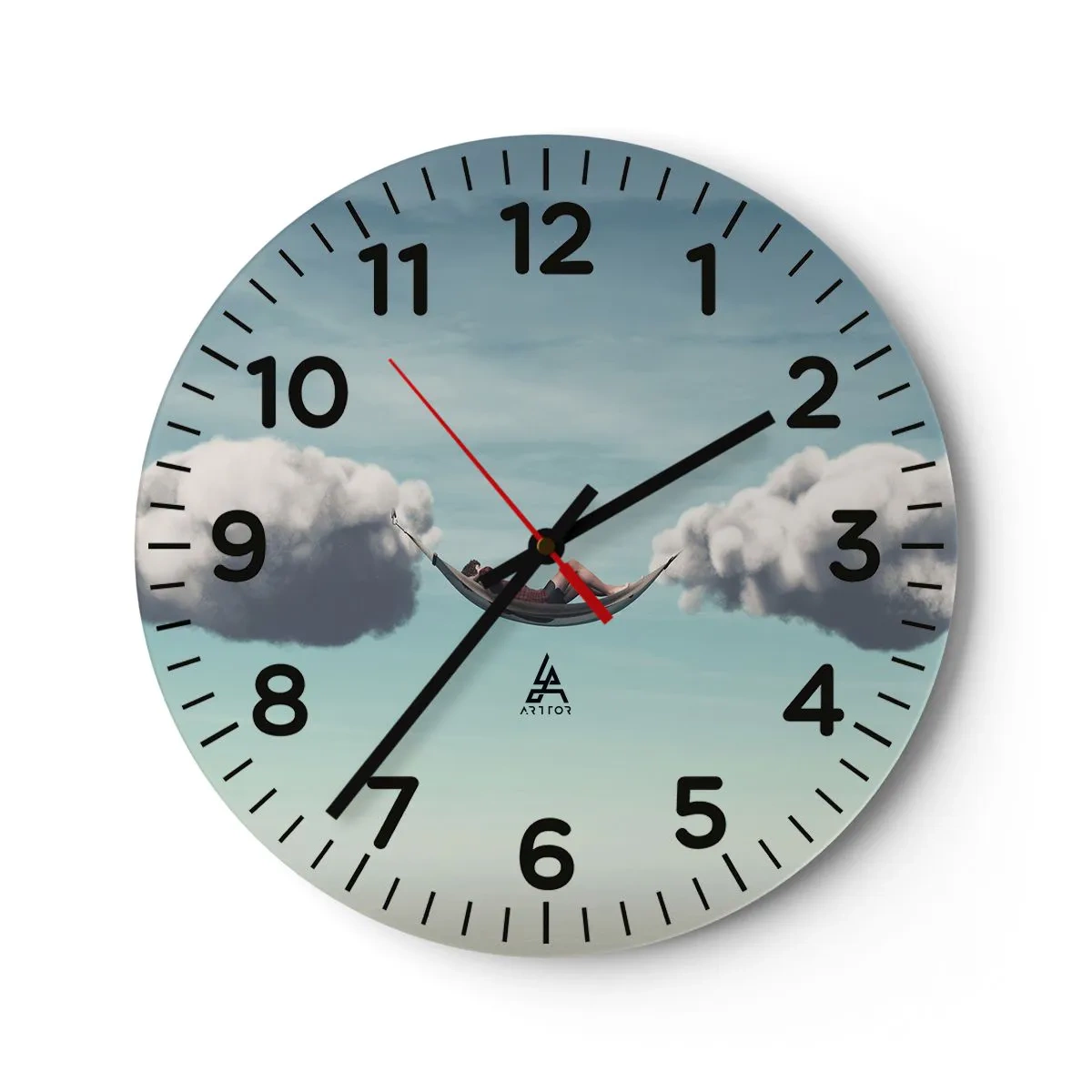 Wanduhr - Glasuhr - Die Behaglichkeit des Augenblicks - 40x40 cm