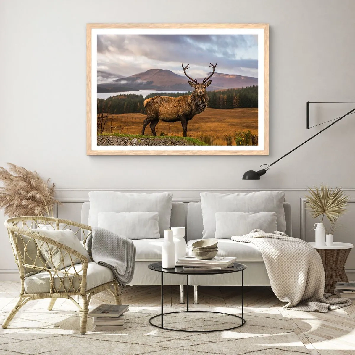 Poster in einem Rahmen aus heller Eiche - Die Majestät der Natur - 50x40 cm