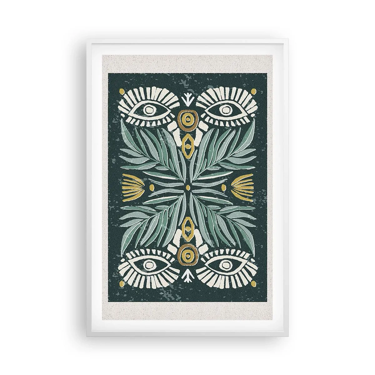 Poster in einem weißen Rahmen - Wie ein Volksausschnitt - 61x91 cm