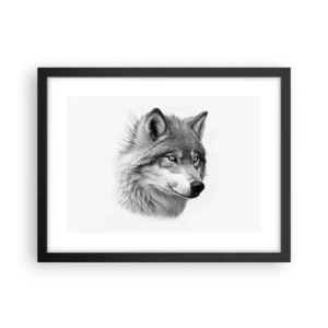 Poster in einem schwarzem Rahmen - Alpha – ohne Zweifel - 40x30 cm