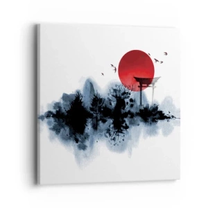 Bild auf Leinwand - Leinwandbild - Japanische Sicht - 40x40 cm