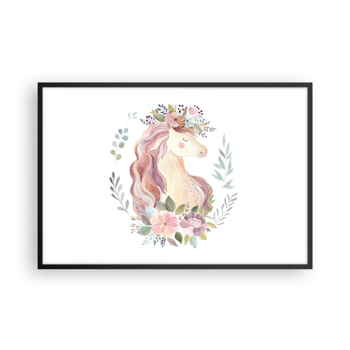 Poster in einem schwarzem Rahmen - Eine Einladung in die Welt der Märchen - 91x61 cm