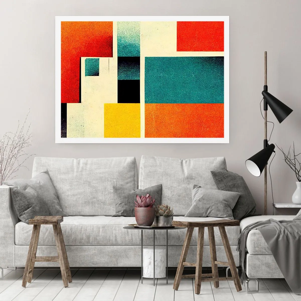Poster - Geometrische Abstraktion – gute Energie - 91x61 cm