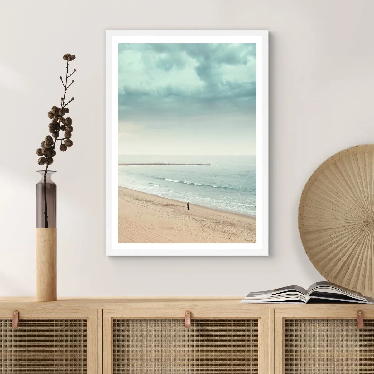 Poster in einem weißen Rahmen - Auf der Suche nach Frieden - 30x40 cm