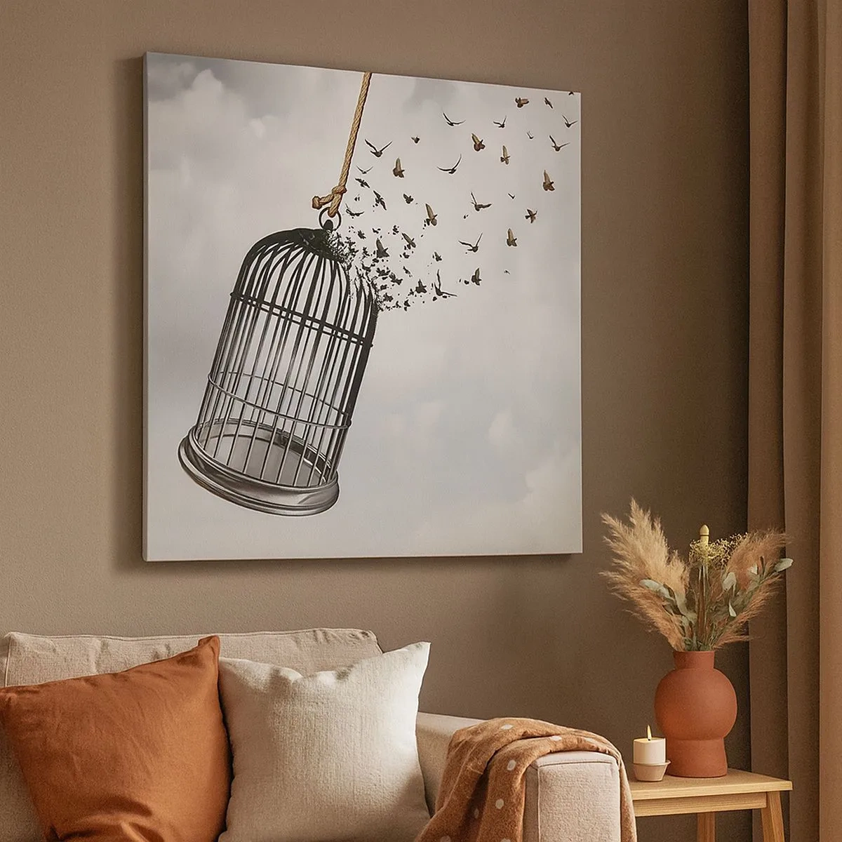 Bild auf Leinwand - Leinwandbild - Glaube ... Hoffnung ... Freiheit! - 30x30 cm