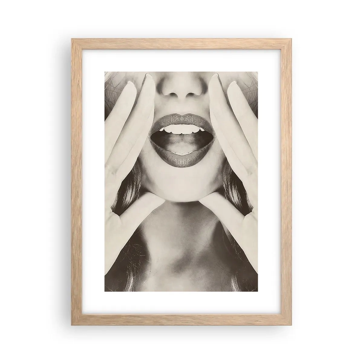 Poster in einem Rahmen aus heller Eiche - Ich komme schon! - 30x40 cm