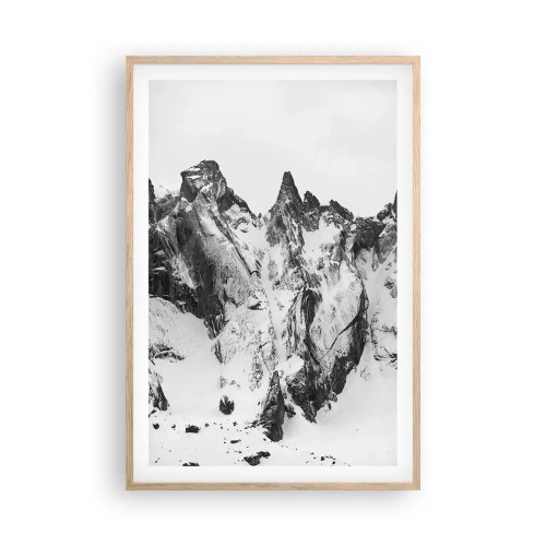 Poster in einem Rahmen aus heller Eiche - Gefährlicher Granitgrat - 61x91 cm