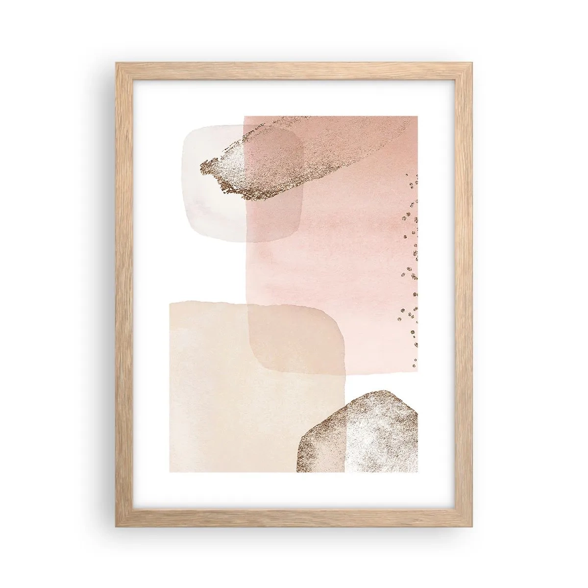 Poster in einem Rahmen aus heller Eiche - Ein Blick durch die Farbe - 30x40 cm