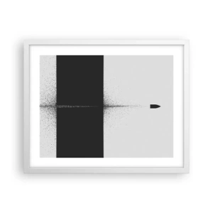 Poster in einem weißen Rahmen - Direkt zum Ziel - 50x40 cm