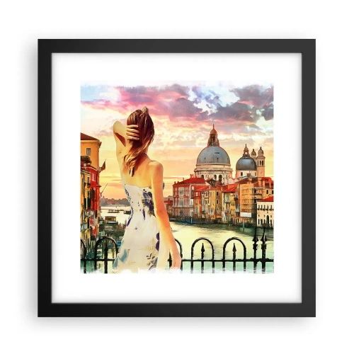 Poster in einem schwarzem Rahmen - Als Abenteuer nur in ... - 30x30 cm