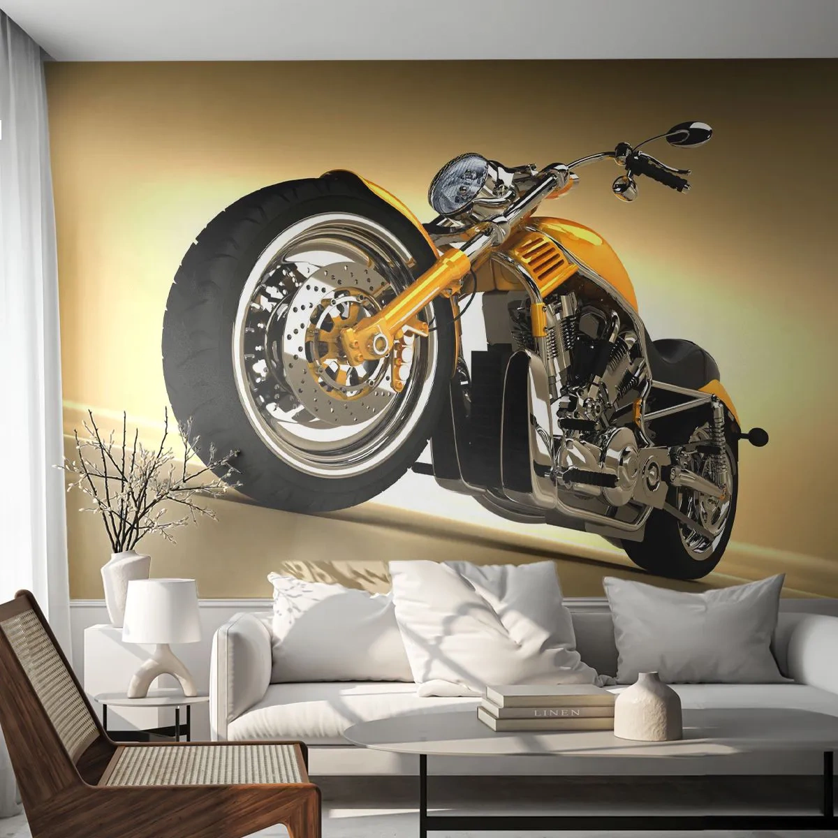 Selbstklebende Fototapete Deluxe Sticker - Ein Traum von Kraft und Geschwindigkeit - Motorrad, Motor, Automobil - 250x175 cm