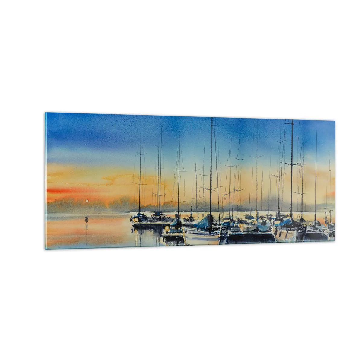 Glasbild - Bild auf glas - Ende eines guten Tages - 100x40 cm