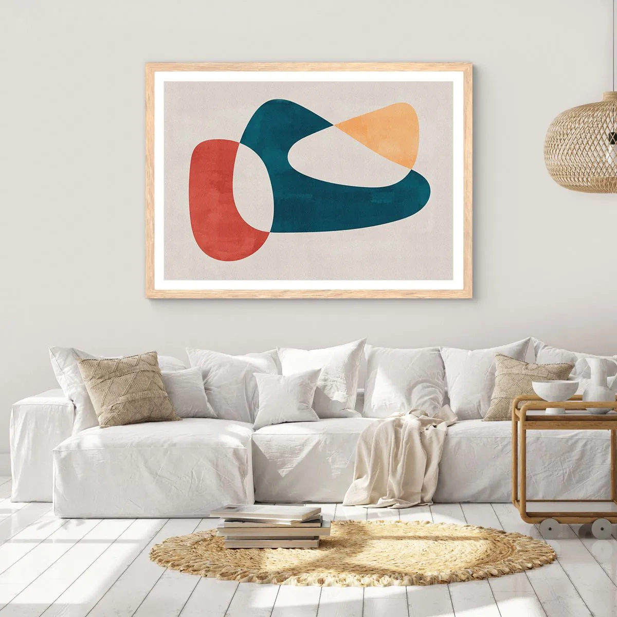 Poster in einem Rahmen aus heller Eiche - Einflüsse und Metamorphosen - 40x30 cm