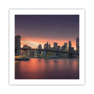 Poster - Eingetaucht in lila Stille - 50x50 cm