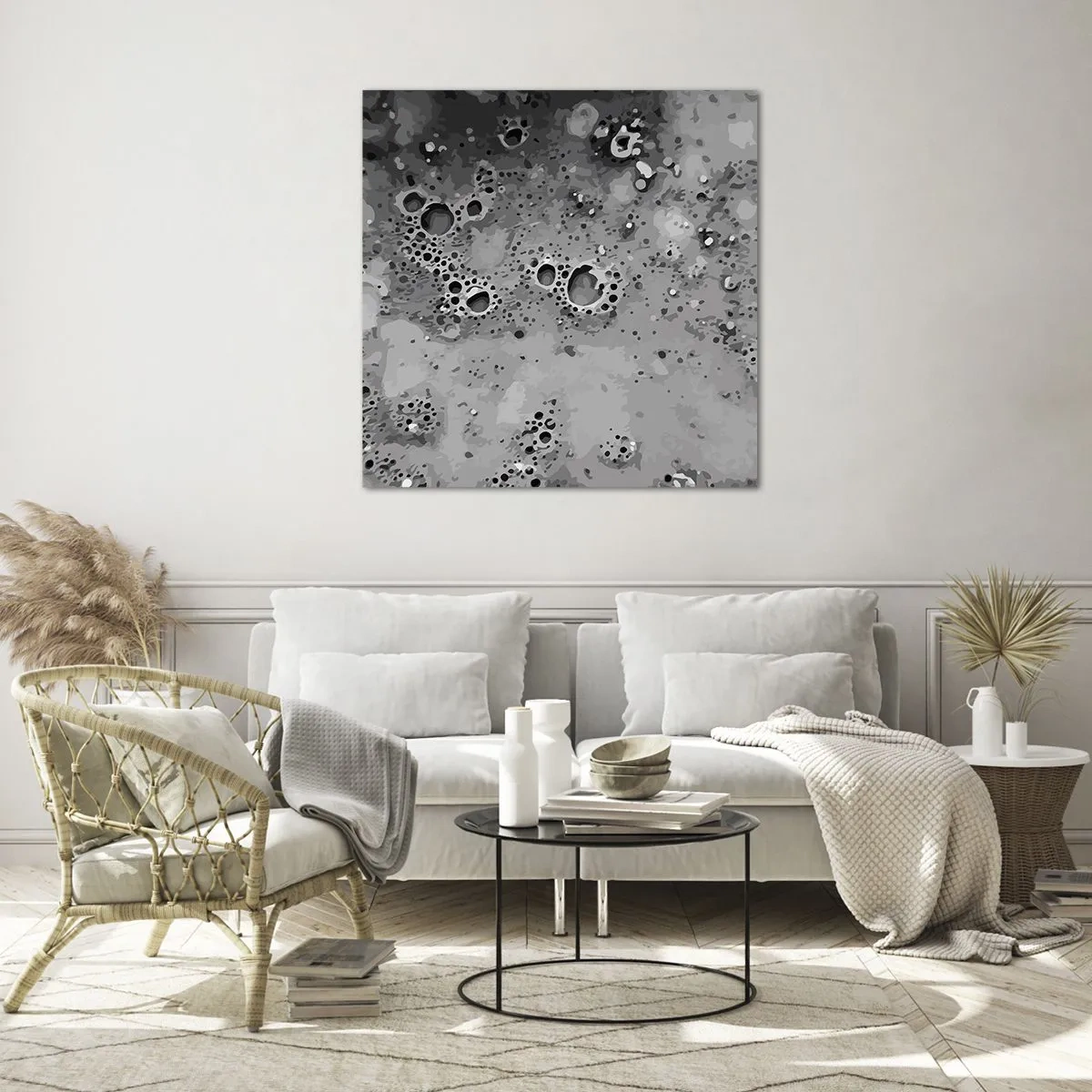 Glasbild - Bild auf glas - Wie eine Mondlandschaft - 60x60 cm