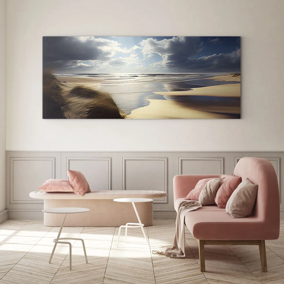 Glasbild - Bild auf glas - Strand, wilder Strand - 100x40 cm