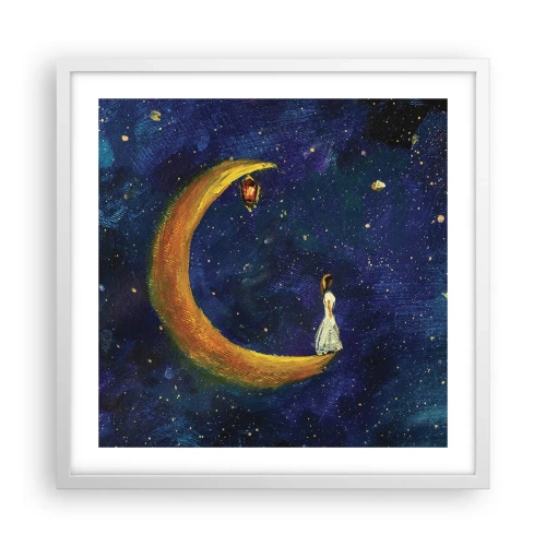 Poster in einem weißen Rahmen - Der Ruf der Welt - 50x50 cm