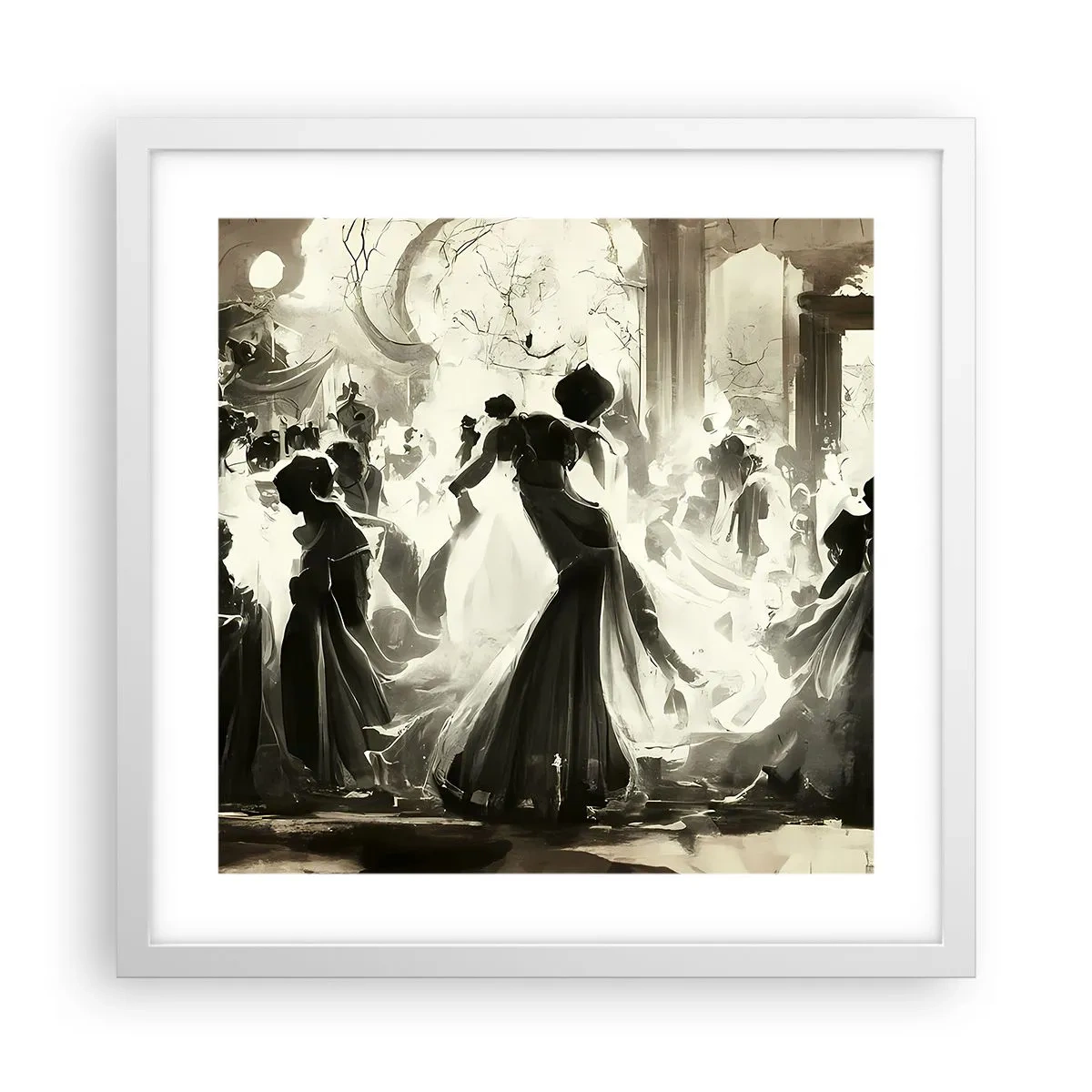 Poster in einem weißen Rahmen - Die große Maskerade - 40x40 cm