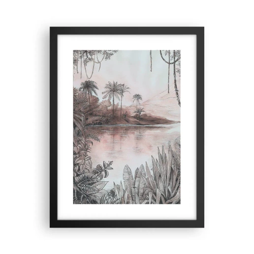 Poster in einem schwarzem Rahmen - Tagebuch eines Entdeckers aus dem 19. Jahrhundert - 30x40 cm