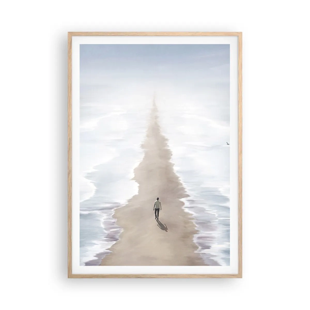 Poster in einem Rahmen aus heller Eiche - Glänzende Zukunft - 70x100 cm