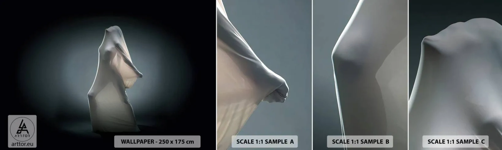 Fototapeten Muster Selbstklebend Deluxe Sticker - Versteckte Wünsche - Frau, Tanzen, Stück - 100x30 cm