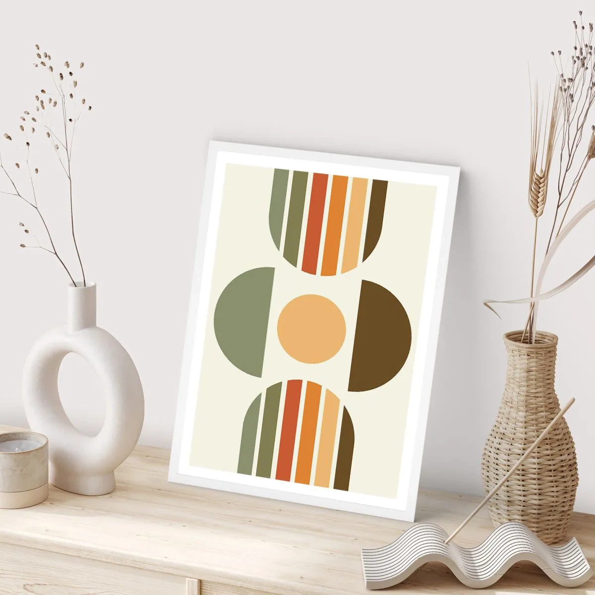 Poster in einem weißen Rahmen - In Erdtönen - 30x40 cm