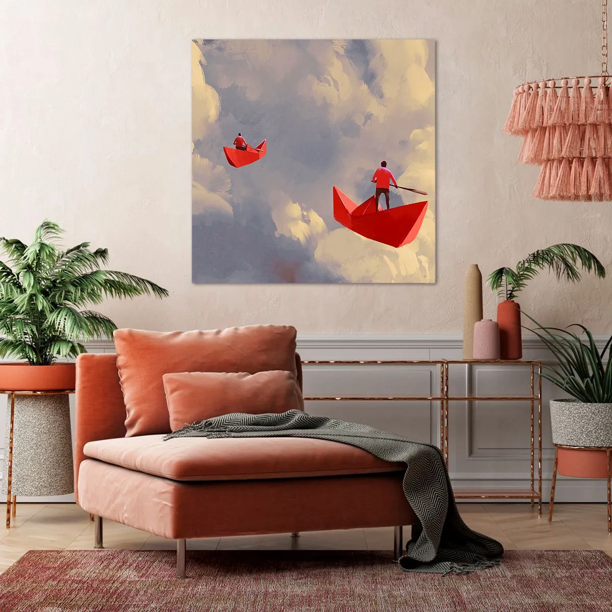 Bild auf Leinwand - Leinwandbild - Expedition der Träumer - 40x40 cm
