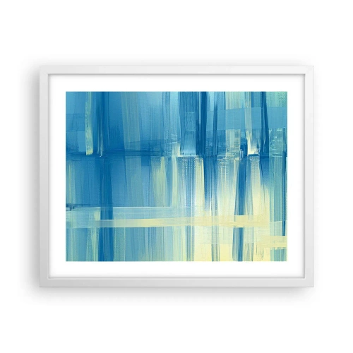 Poster in einem weißen Rahmen - Komposition in Türkis - 50x40 cm