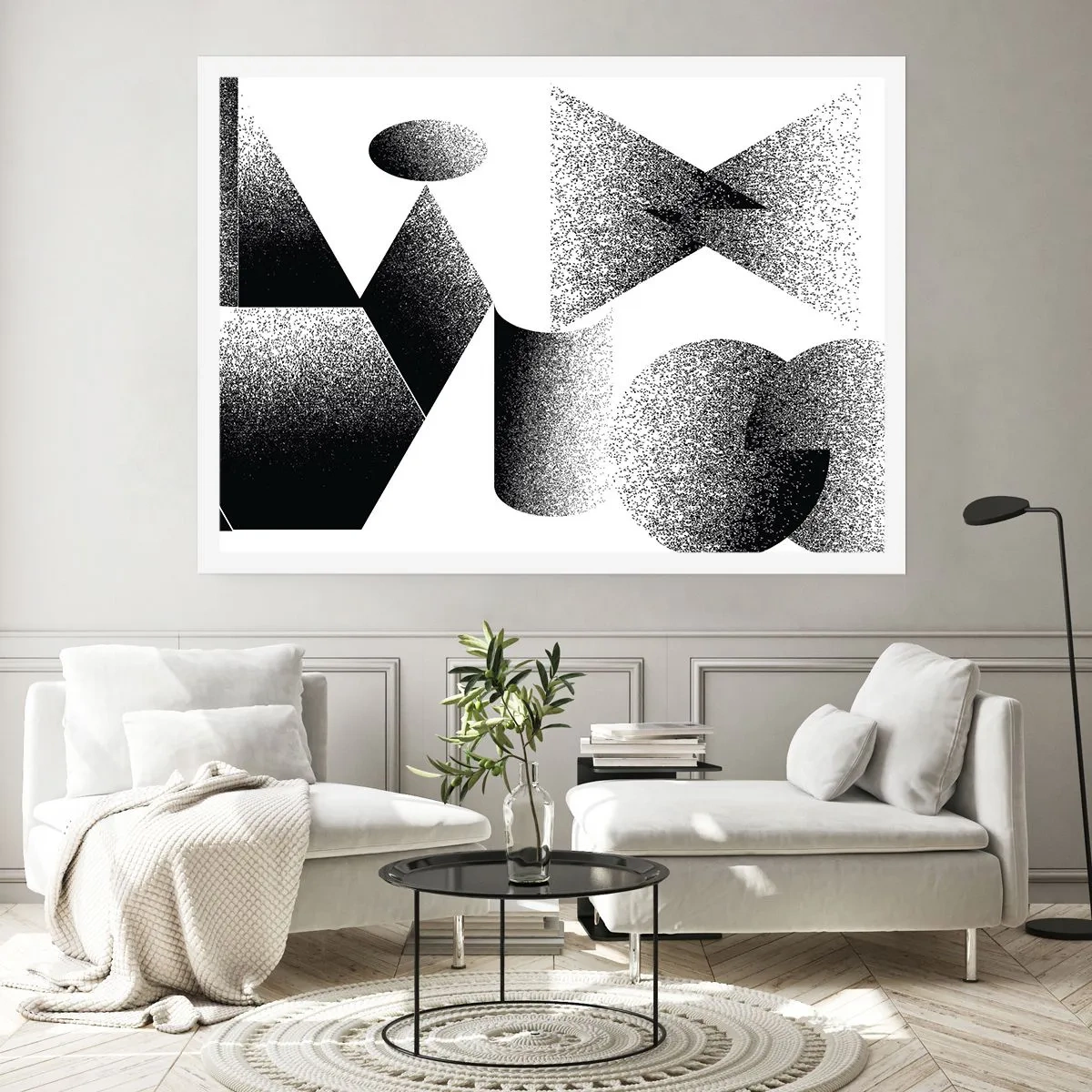 Poster - Winkel und Ovale - 70x50 cm